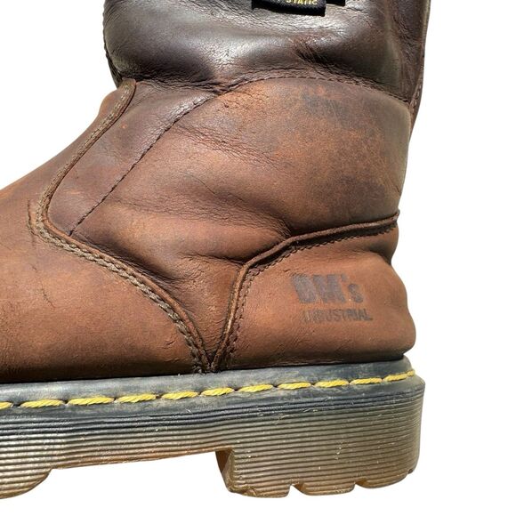 Dr Martens Icon Steel Toe Work Boots Brown Leather M9 L10 Industrial Anti Static - Picture 16 of 16